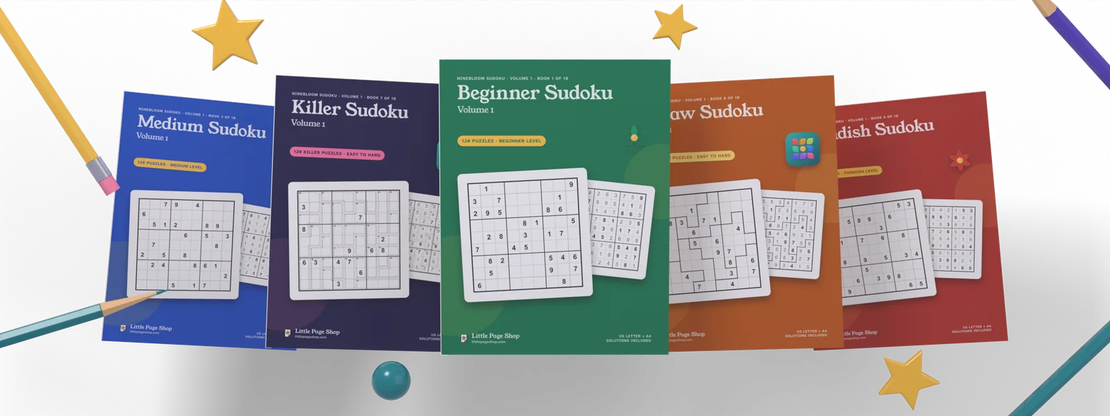 The Ninebloom Sudoku Collection — a fan of book covers