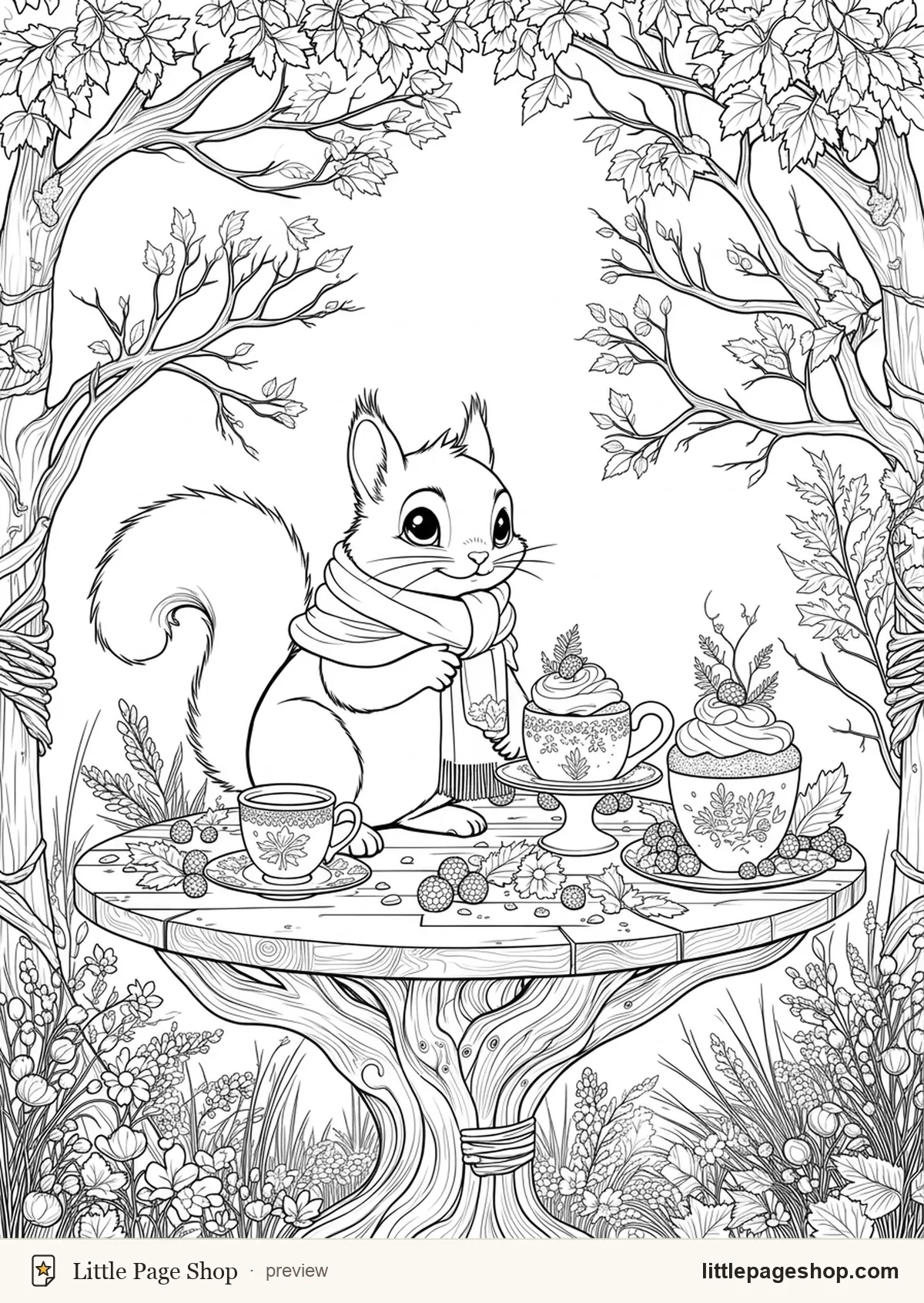 Teatime in the Hollow — coloring page 13 preview