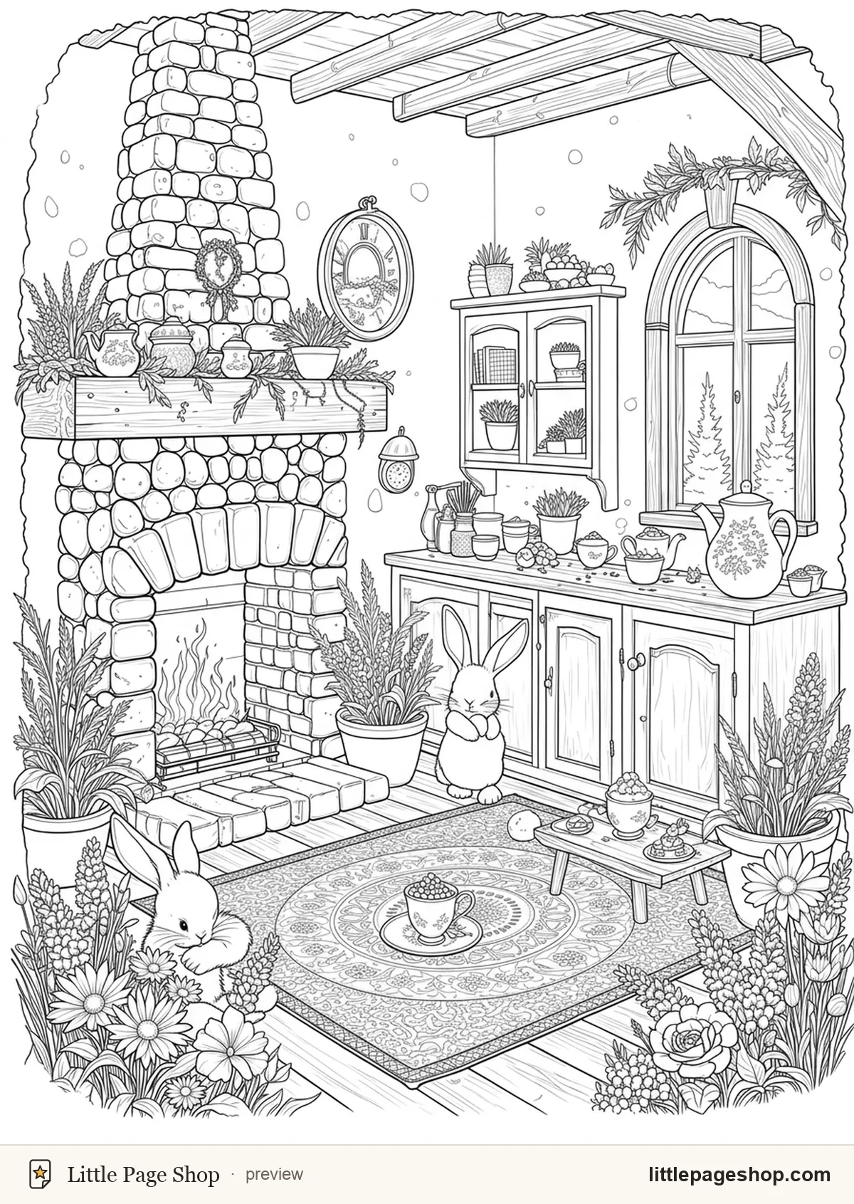 Teatime in the Hollow — coloring page 31 preview