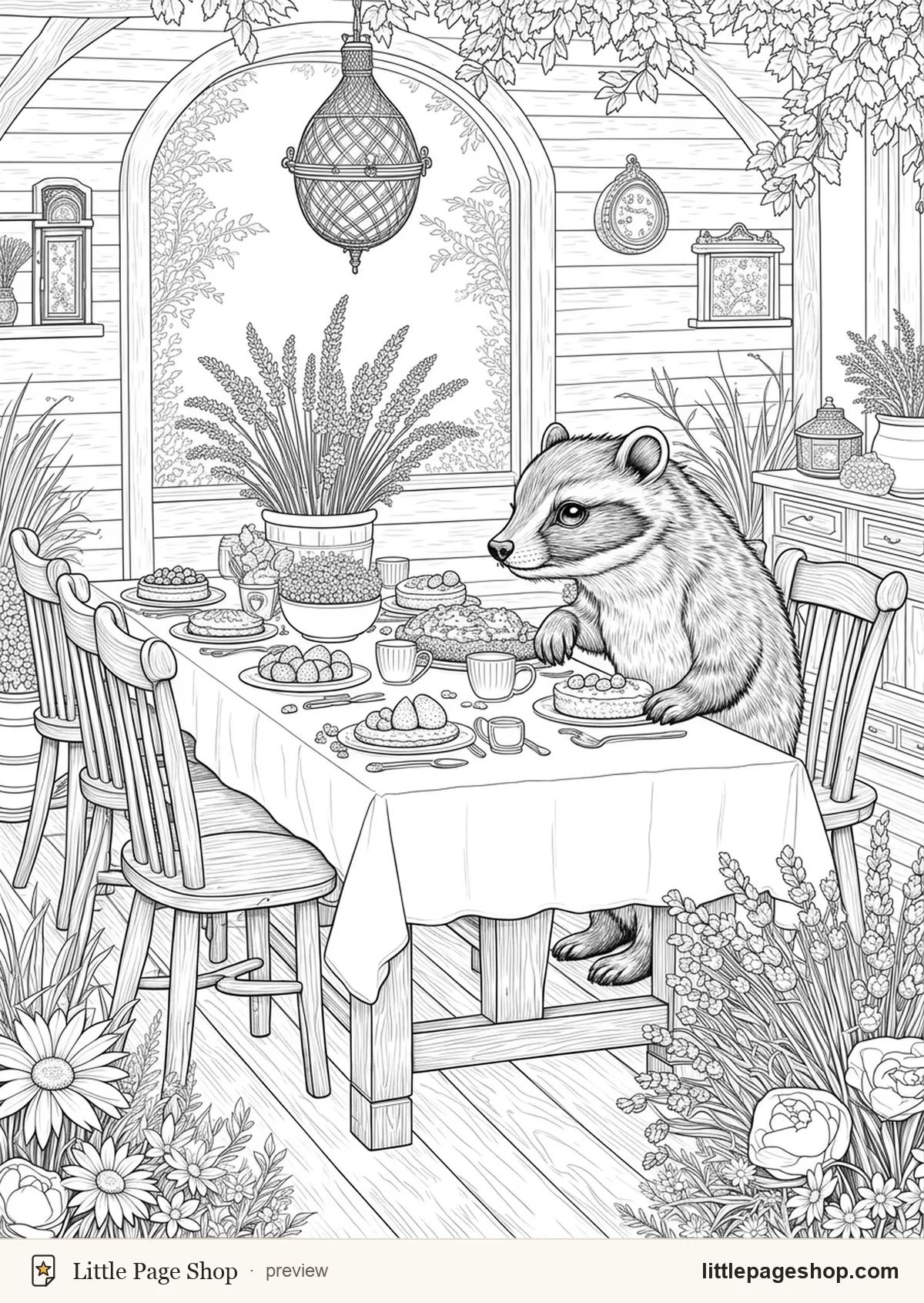 Teatime in the Hollow — coloring page 37 preview