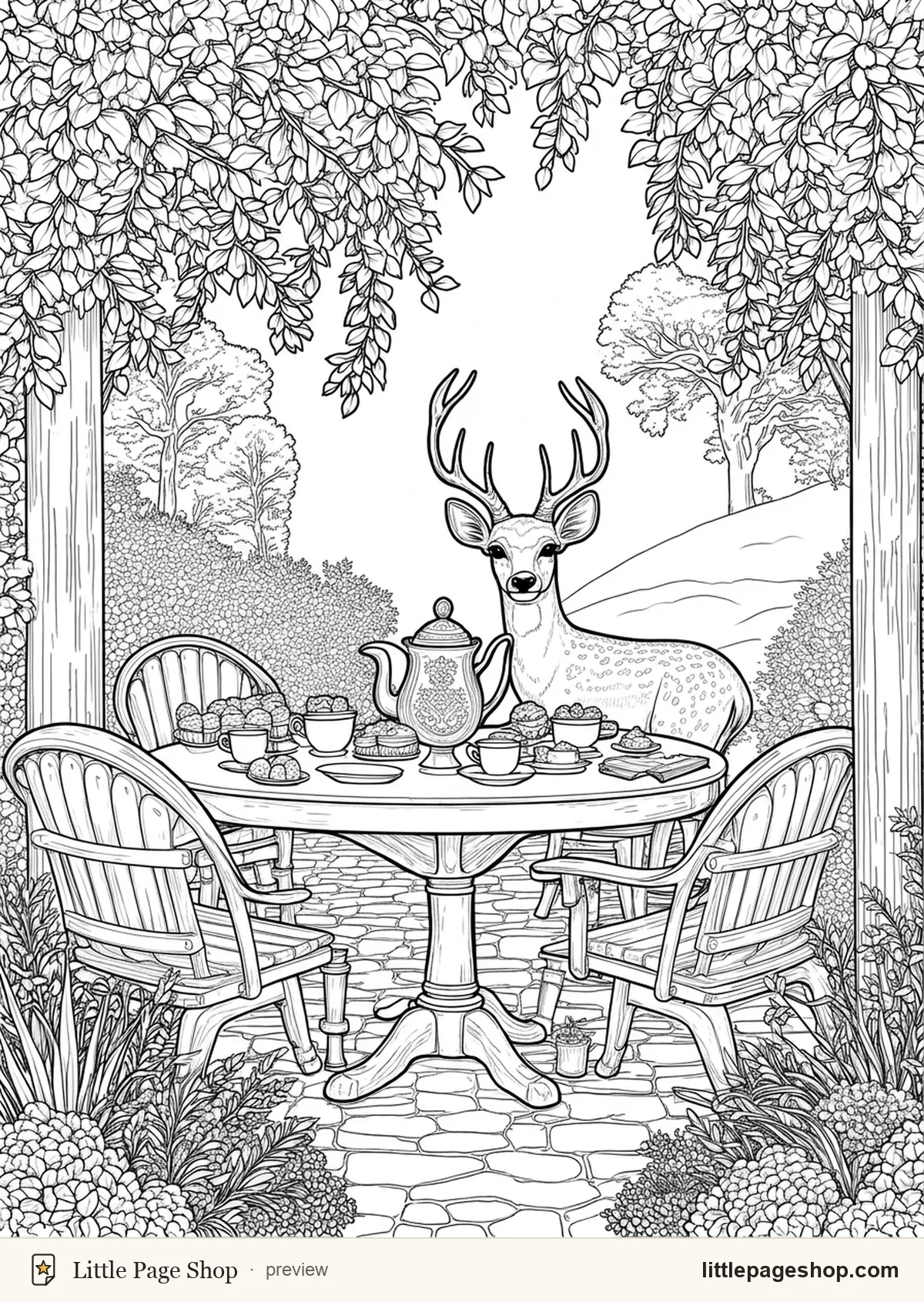 Teatime in the Hollow — coloring page 49 preview