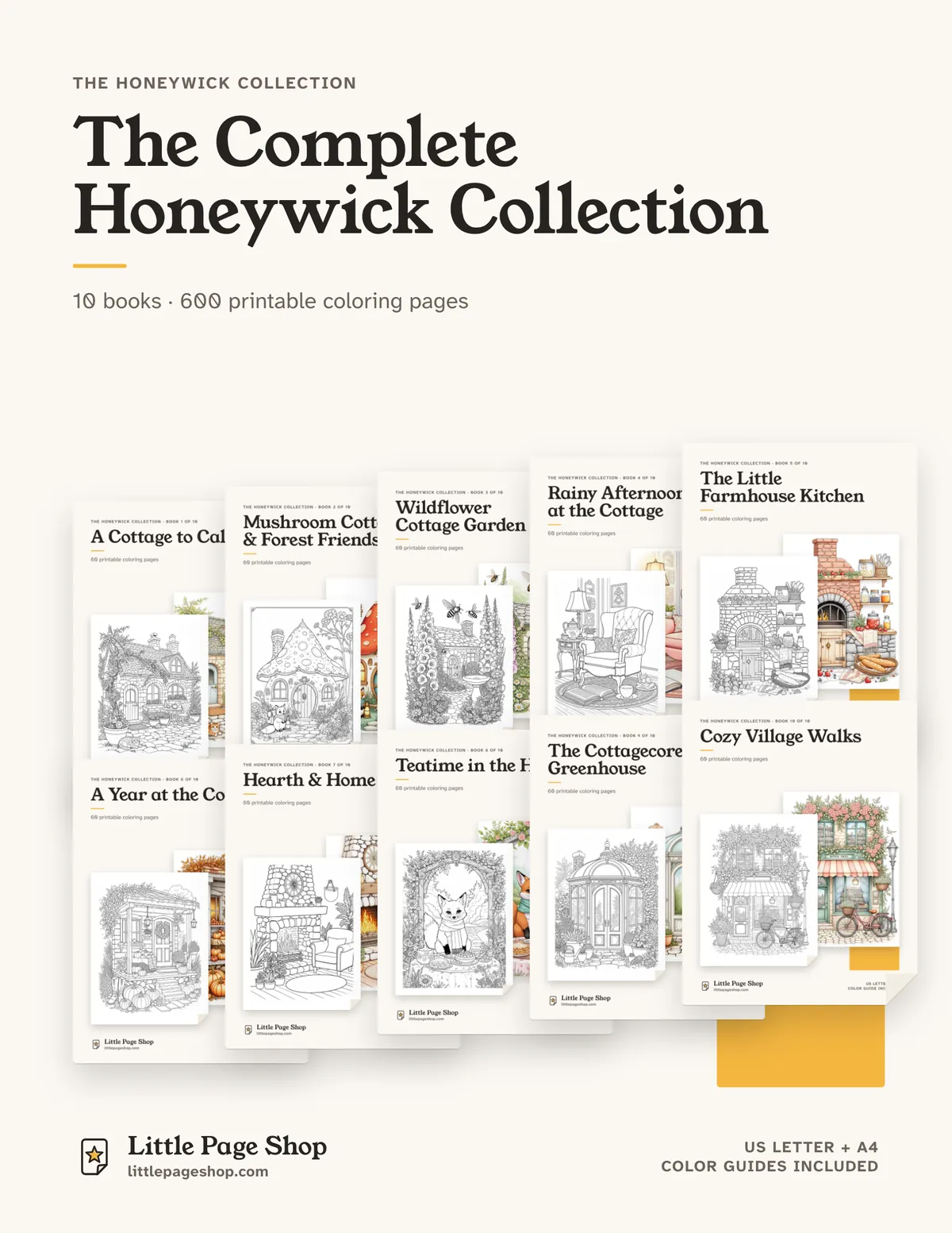 The Complete Honeywick Collection — printable coloring book bundle