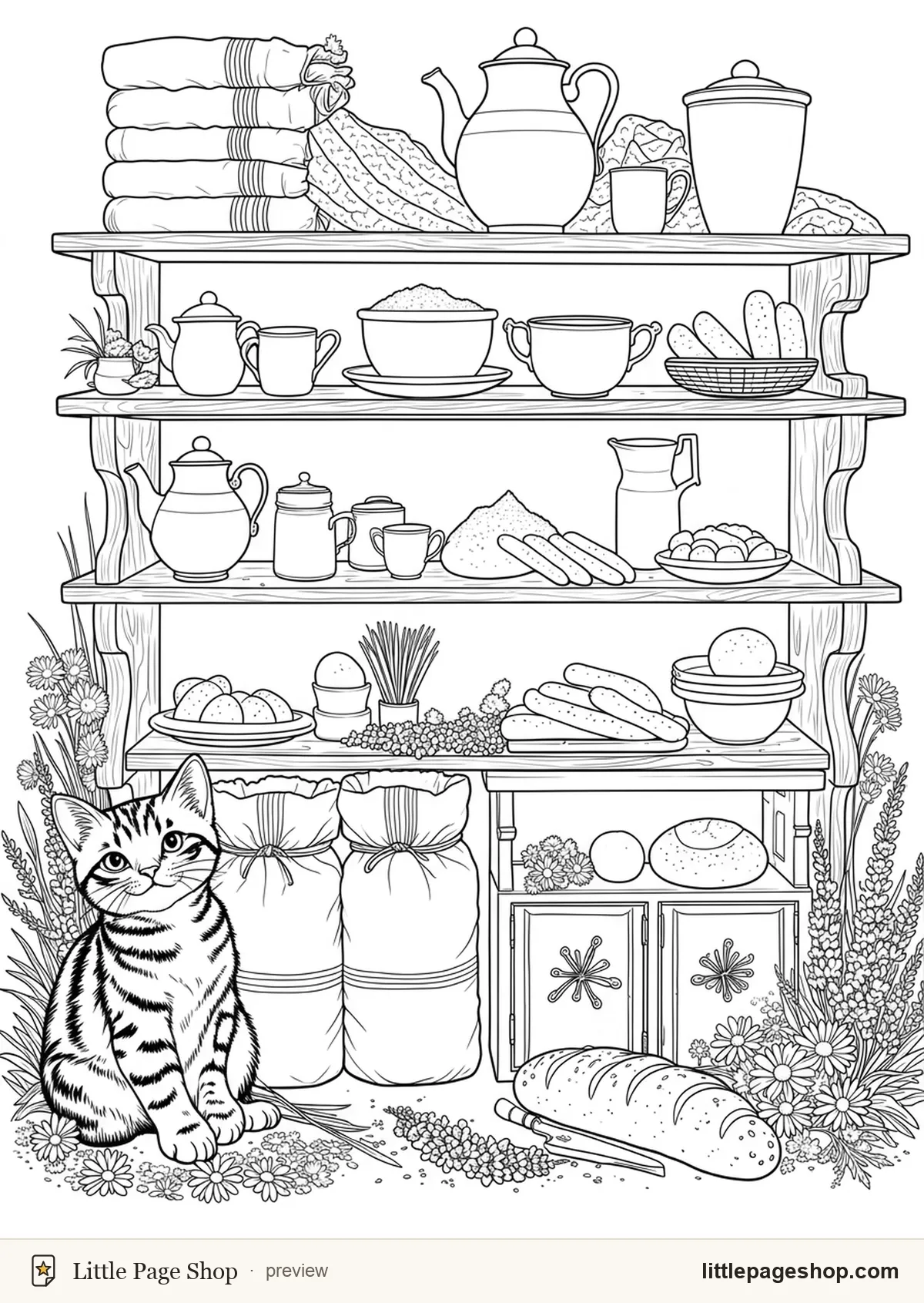 The Little Farmhouse Kitchen — coloring page 7 preview