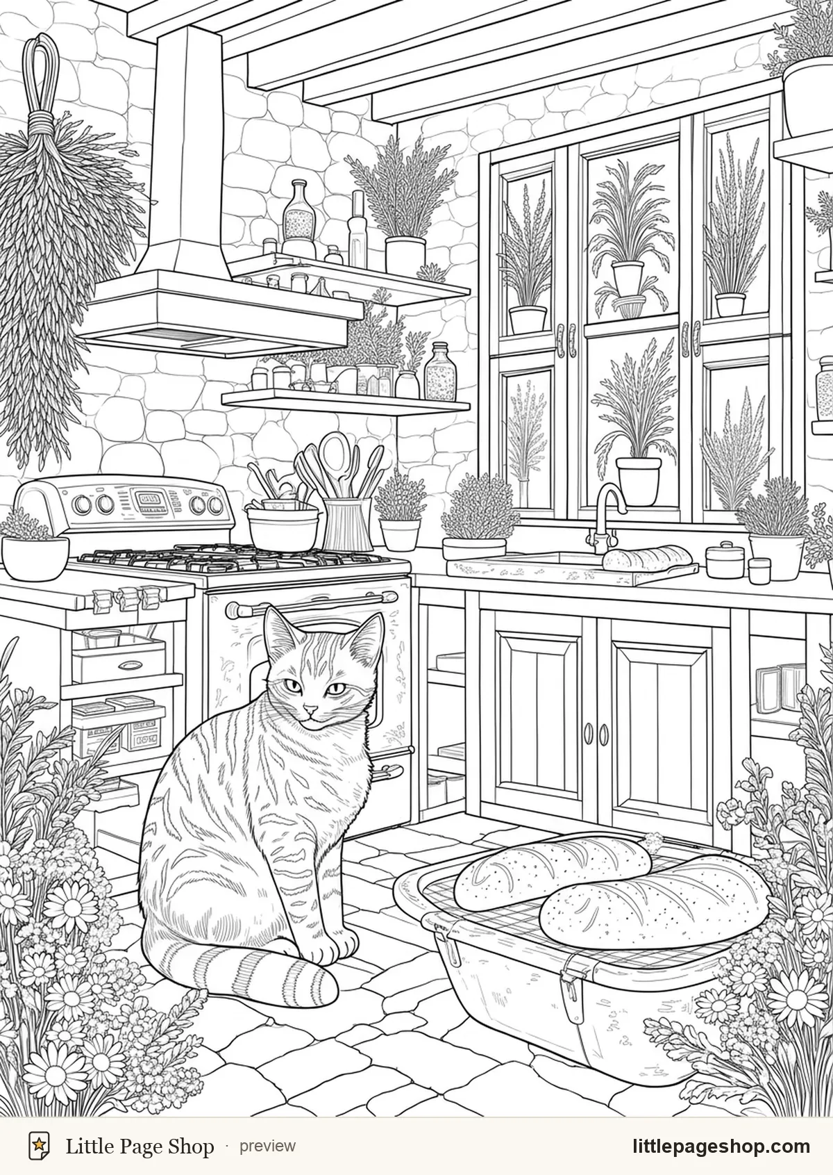 The Little Farmhouse Kitchen — coloring page 13 preview