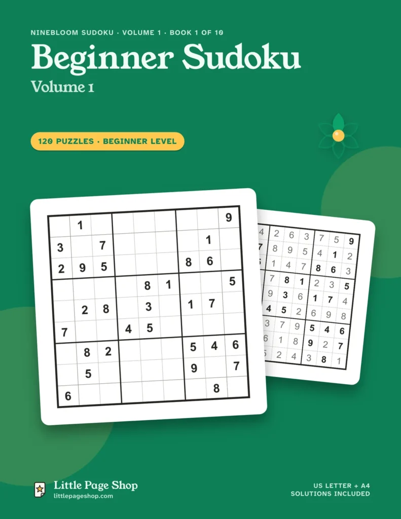 Beginner Sudoku, Volume 1 — cover