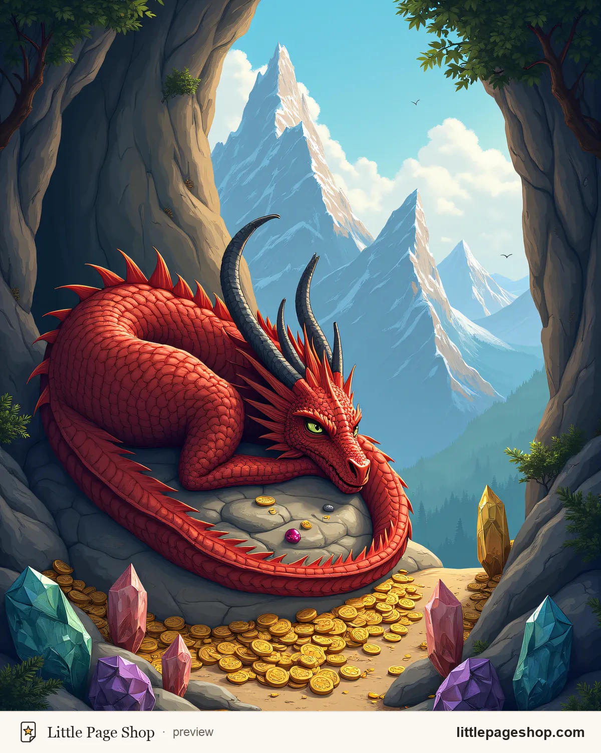 Dragons and Their Lairs — color reference guide sample