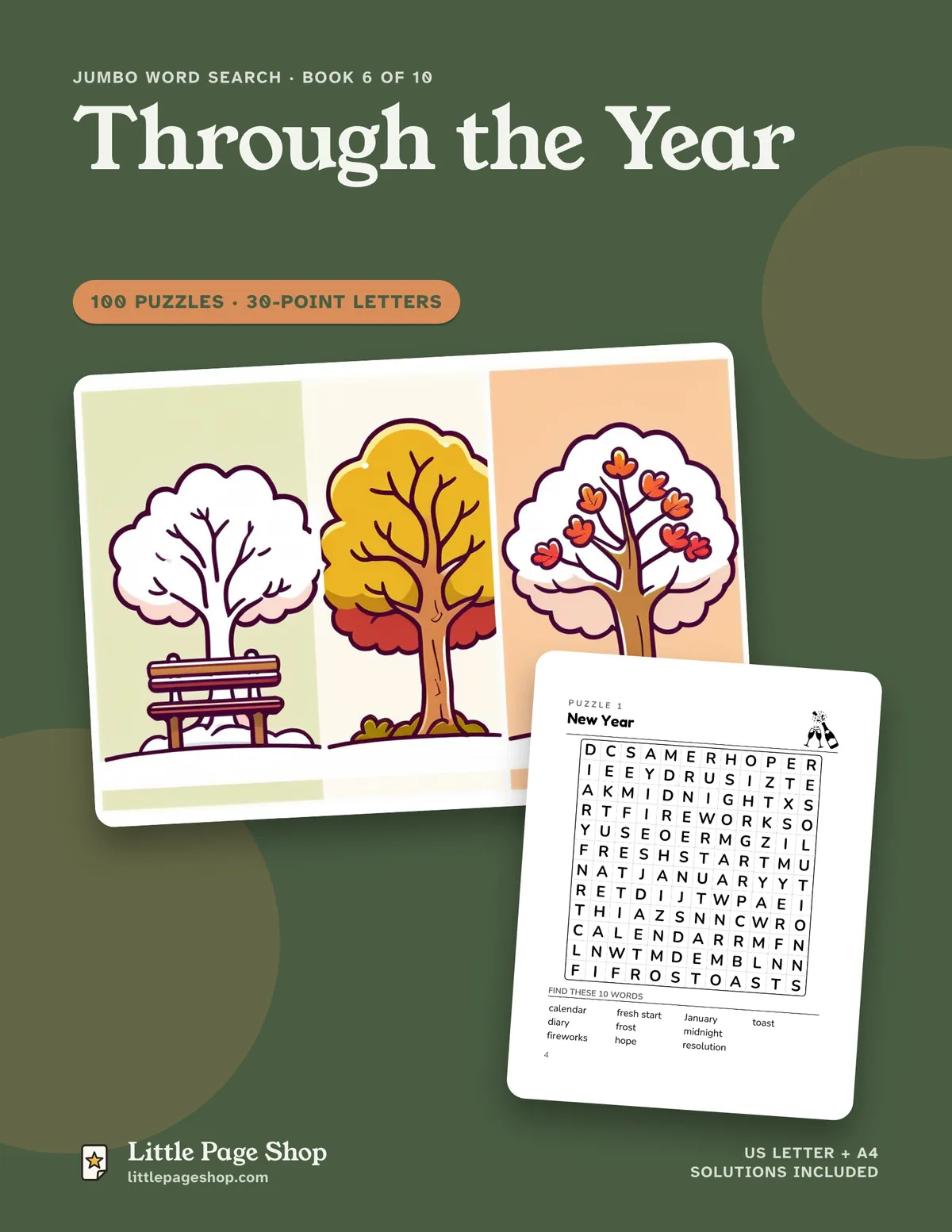 Jumbo Word Search: Through the Year — cover