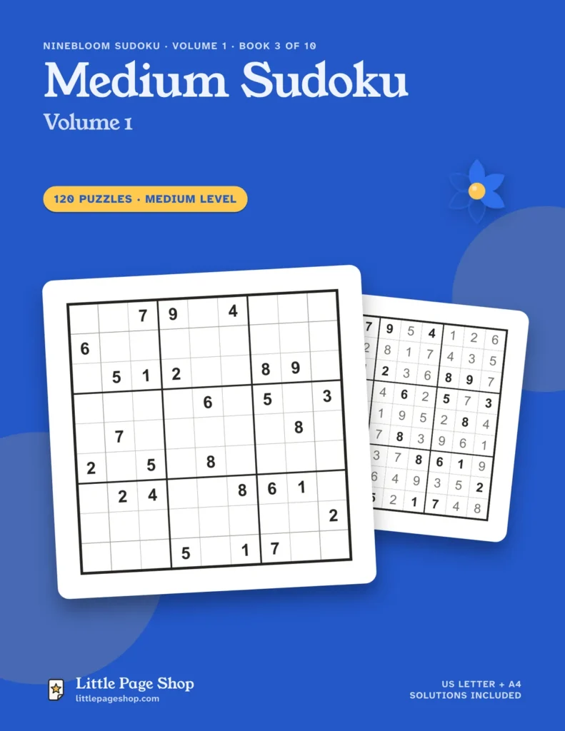 Medium Sudoku, Volume 1 — cover