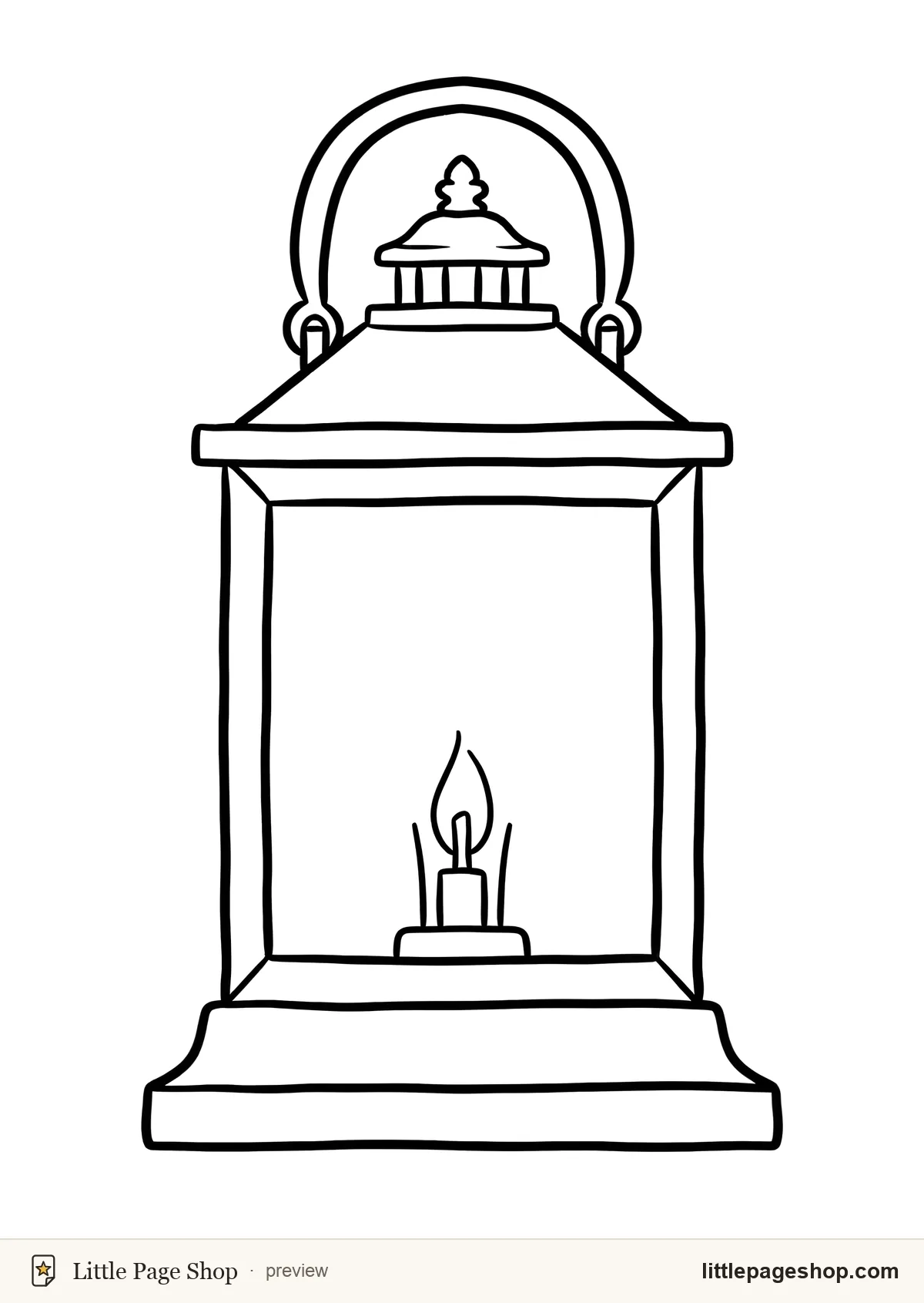 Mitten & Mug — coloring page 43: A very large lantern