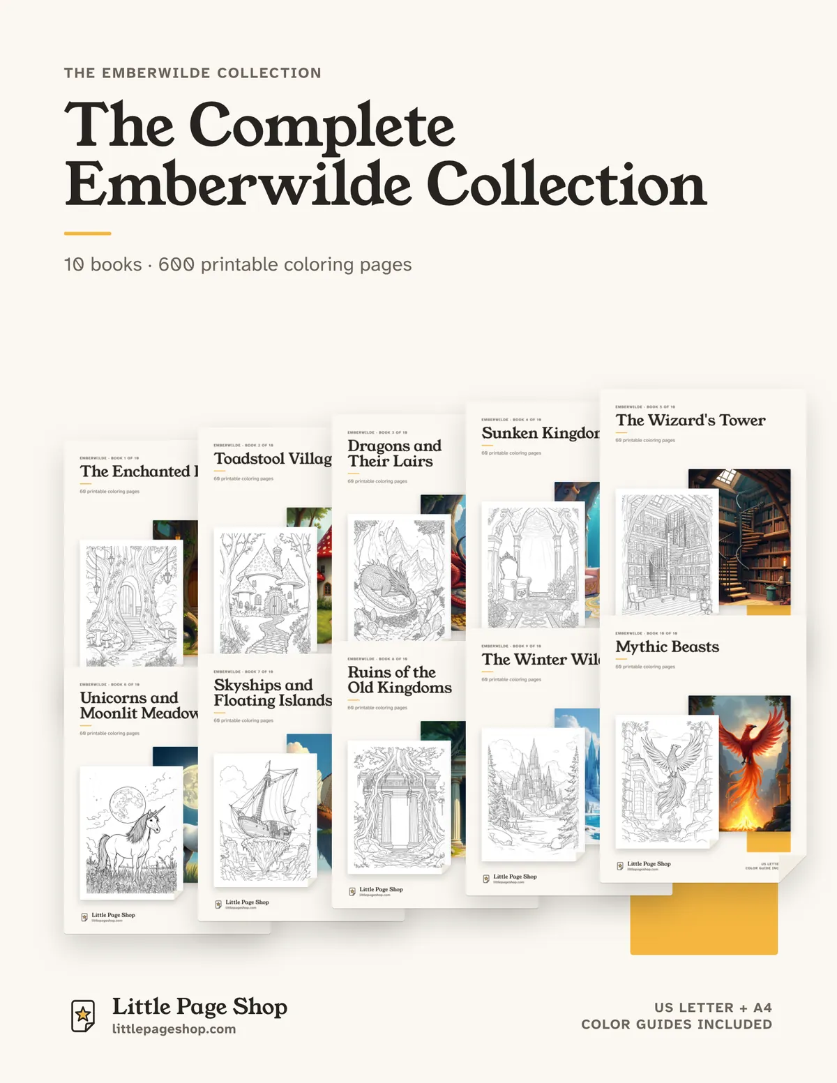 The Complete Emberwilde Collection — printable coloring book bundle