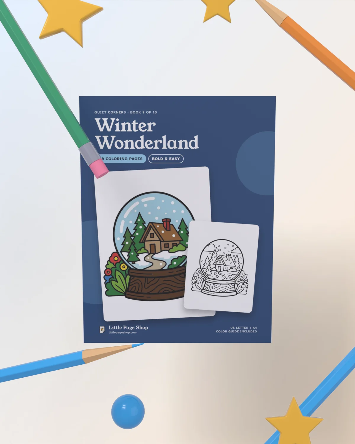 Winter Wonderland — 3D view with colored pencils